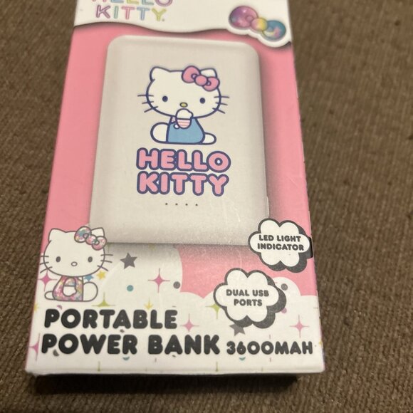 Hello Kitty Portable Power Bank 3600mAh USB Charger New White Pink Blue - Picture 7 of 7